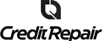 A credit repair logo on a white background