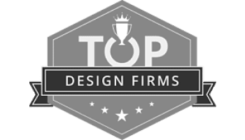 An award logo of top design firms