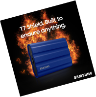 Samsung T7 Shield portable SSD, a rugged and durable storage device with fast speeds