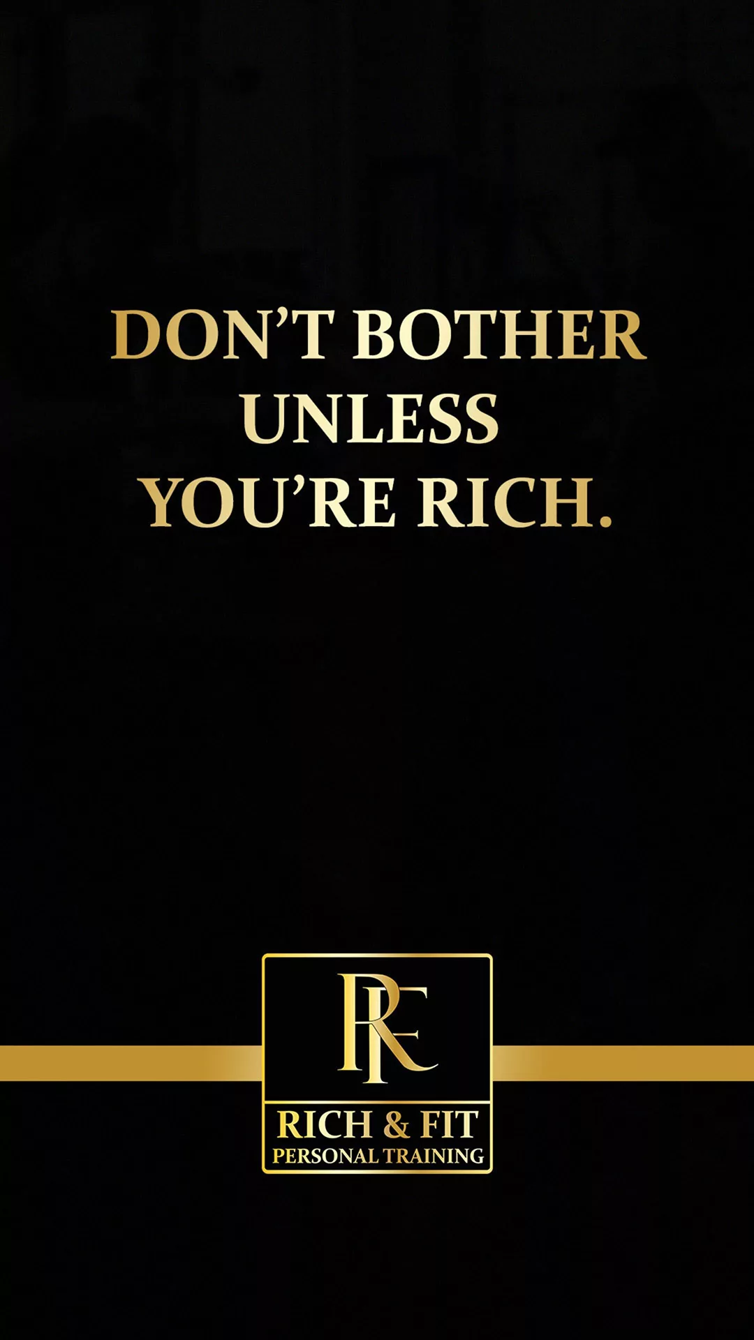 A black and gold poster with the quote 