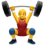 Man lifting weights emoji