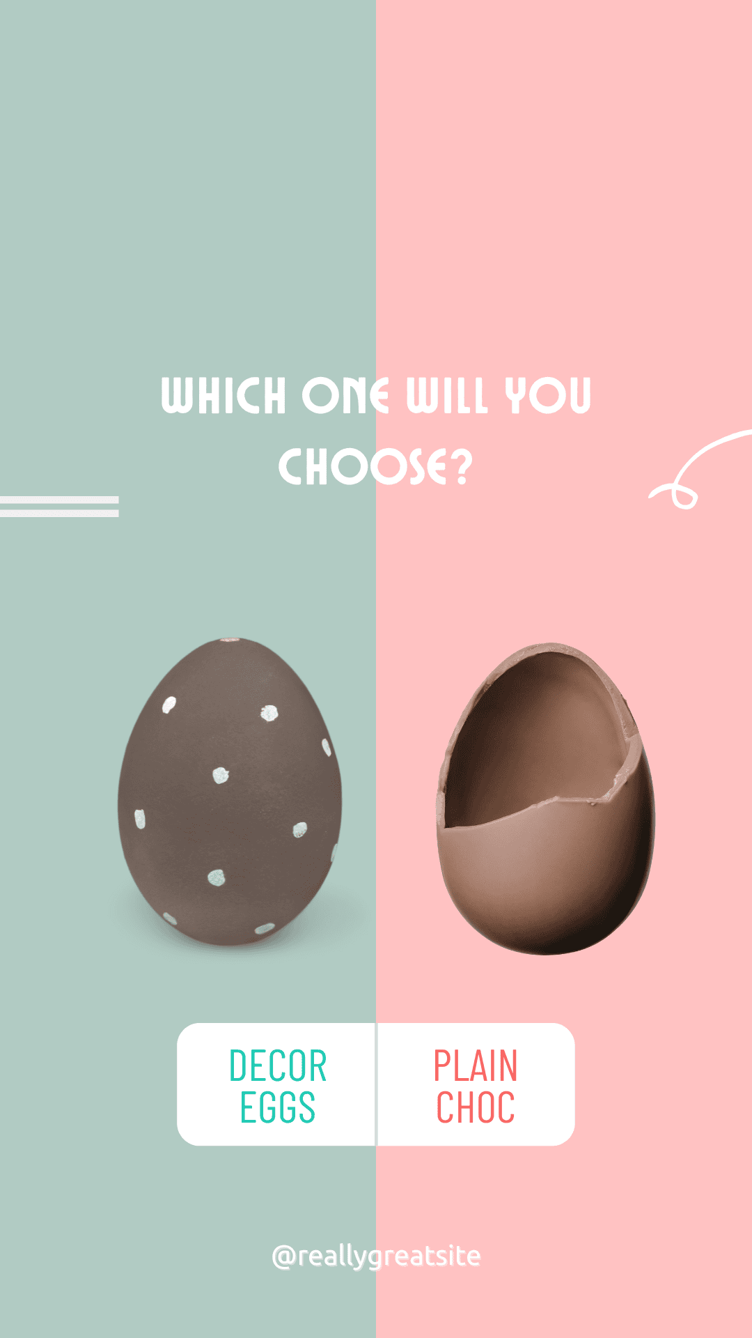 Instagram This or That story poll example This or That Instagram story poll Easter example
