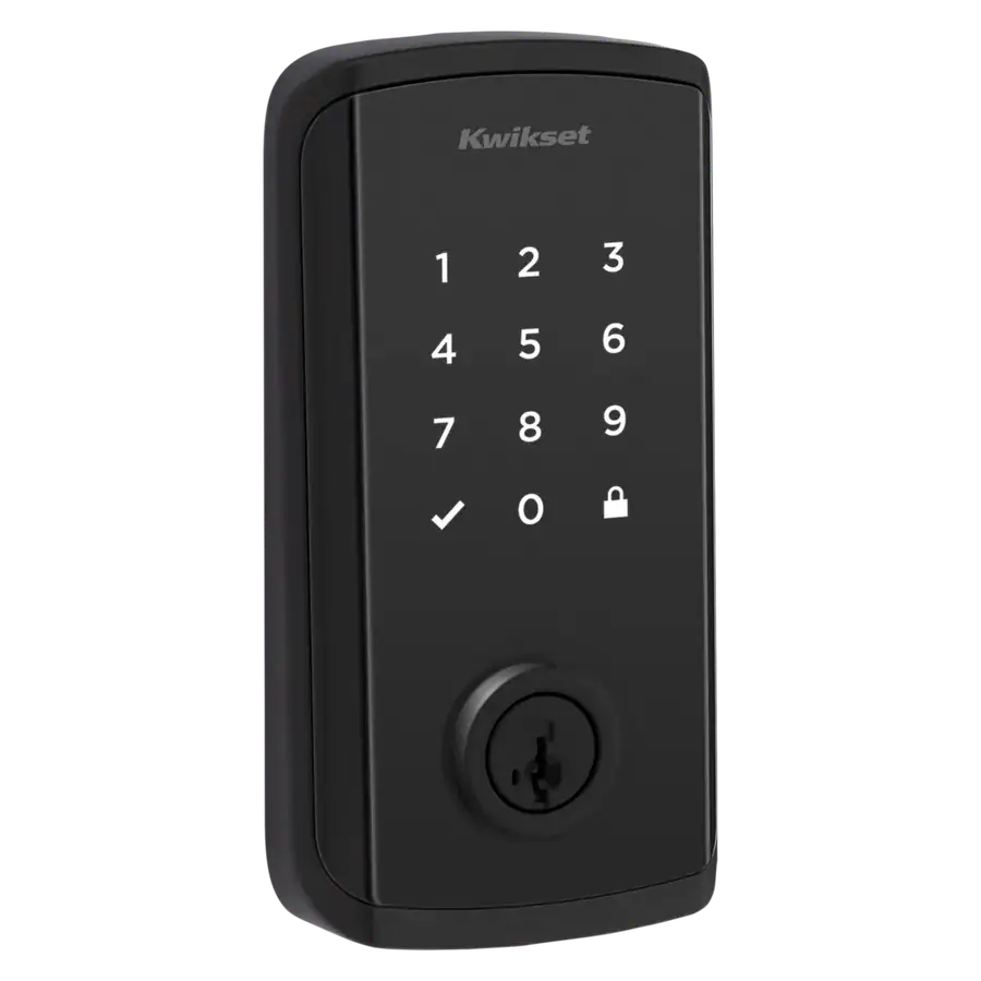 Kwikset Halo touchscreen smart lock in matte black
