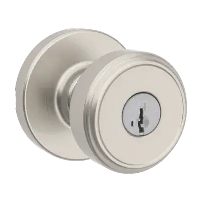 Kwikset knob in satin nickel